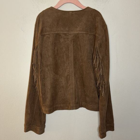 abercrombie kids Faux Leather Fringe Jacket Size 11/12 - Picture 6 of 6